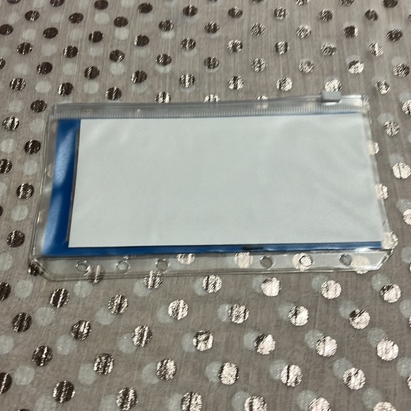 HP🥳Thrifting Iridescent Zippered Cash Envelope A6 Cash Stuffing BudgetingSavings - Picture 2 of 3